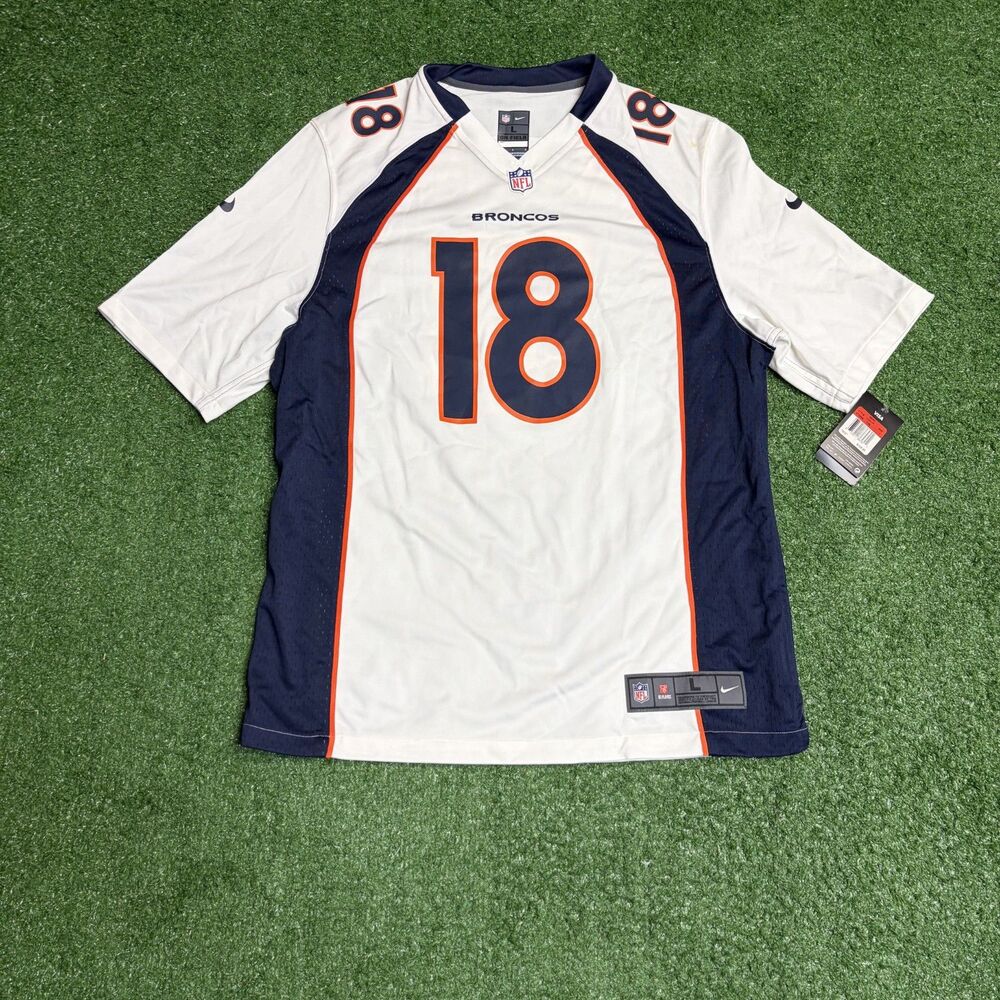 NFL Denver Broncos Jersey Men’s Large Football Team Apparel Orange/Blue